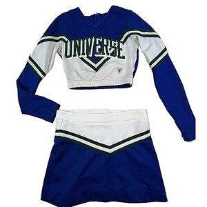Child UNIVERSE Cheerleader Uniform Outfit Costume 24 Crop Top 24 Skirt Varsity